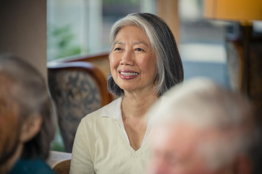 Senior woman smiling